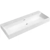 Hak Sapho AQUATIC wastafel, gietmarmer, 120x46 cm, wit
