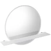 Sapho Viso ronde spiegel met LED-verlichting en plank, ø 60cm, wit mat