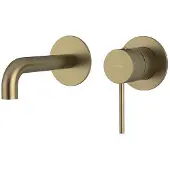 Sapho Ultramix inbouw 2-gats wastafelmengkraan, uitloop 15cm, goud mat