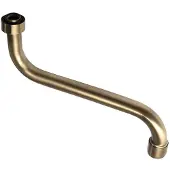 Sapho Universele wateruitloop, 20cm, S-vorm, brons
