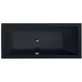 Polysan Mimoa Rechthoekig bad 170x80x39cm, mat zwart