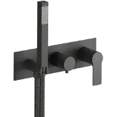 Sapho Pax Inbouwmengkraan voor douche/bad inclusief handdouche, 3-weg, mat zwart