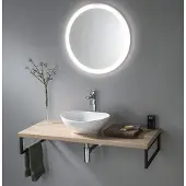 A&n&a aqualine Vega Wastafelblad 62,5x45cm, eiken platina
