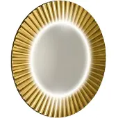 Sapho Pride Strip Ronde spiegel met LED-verlichting en lijst Ø90cm, goud