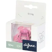 Difrax Fopspeen Natural 12m+ M Berry Pink Leafs 1 St Fopspeen