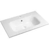 Sapho Sidra Kunstmarmeren wastafel 71x46cm, wit