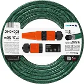Markenlos Flexibele tuinslangset, UV-bestendig, groen, polyester