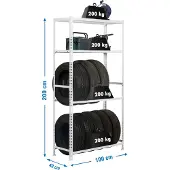 Simonauto Garage Plus 4/400 Metaalplank 2000x1000x400 Mm