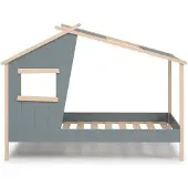 CALICOSY Verlichte hut met schuin dak en speelse raam 90x190 cm maria