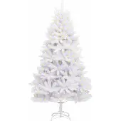 vidaXL Kunstkerstboom 300 LED's PVC en Staal Wit