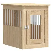 vidaXL Hondenbench 45x62x59 cm bewerkt hout sonoma eikenkleurig