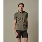 Profuomo Regular Fit gebreide polo bruin, Effen