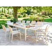 Hespéride Uitschuifbare tuintafel voor 12 personen van aluminium met houtlook ÉVASION