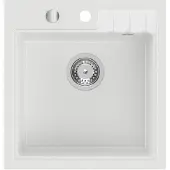 Hak Graniet keuken mono spoelbak, 50x52cm, wit