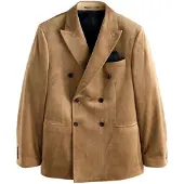 Next - Heren - Fluwelen blazer met normale pasvorm en dubbele rij knopen - Geel