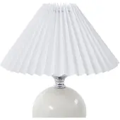 LINDBY Tafellamp Kerimi, wit / opaal, Slaapkamer, Keramiek, Scandinavisch, Tafellamp