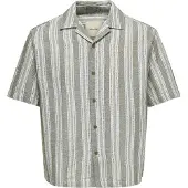 Only & Sons Overhemd 'ONSWalker' jade groen / wit