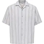 Only & Sons Overhemd 'ONSWalker' grijs / wit