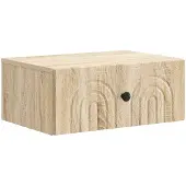 vidaXL Muurbevestigde Nachttafel Sonoma Eiken 49 x 34,5 x 20 cm