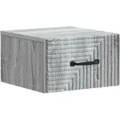 vidaXL Muurbevestigde Nachttafel Grijs sonoma 34,5 x 33 x 20 cm