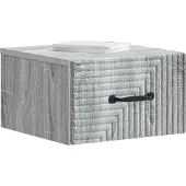 vidaXL Muurbevestigde Nachttafel Grijs sonoma 34,5 x 33 x 20 cm