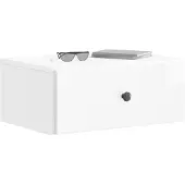 vidaXL Muurbevestigde Nachttafel Hoogglans Wit 49 x 34,5 x 20 cm