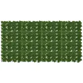 vidaXL Balkonscherm met bladeren Groen 200 x 100 cm