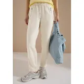Cecil Dames Slim Legs broek van linnenmix - Beige - XL