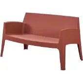 Leitmotiv - Lounge Bank Recreo - Rood - 66,5x119x73 cm