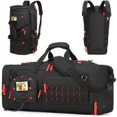 Unyqoos Multifunctionele sport- en reistas van 50 liter – 3-in-1 als sporttas, rugzak en weekendtas, waterafstotend, met een natte compartiment en een gevoerd laptopvak