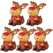 Unyqoos Vijfdelige set micro-elandfiguren voor sfeervolle kerstdecoratie