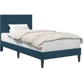 vidaXL Bedframe met hoofdeinde Blauw 100 x 200 cm Fluweel