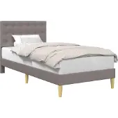 vidaXL Bedframe met hoofdeinde Taupe 80 x 200 cm Stof