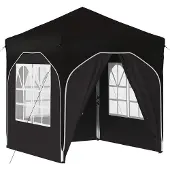 vidaXL Pop-up Feesttent 192 x 192 x 245 cm Zwart