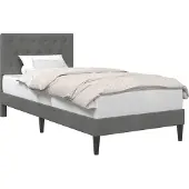 vidaXL Bedframe met hoofdeinde Donkergrijs 90 x 190 cm Fluweel