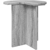 vidaXL Bijzettafel Grijs sonoma Ø 39 x 38 cm Bewerkt hout