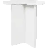 vidaXL Bijzettafel 2 st Hoogglans Wit Ø 39 x 38 cm Bewerkt hout