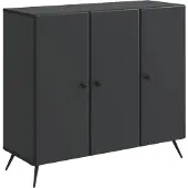 vidaXL Dressoir Zwart 89 x 34,5 x 80 cm Bewerkt hout