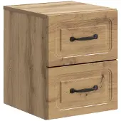 vidaXL Muurbevestigde Nachttafel Artisanaal eiken 34,5 x 33 x 40 cm
