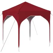vidaXL Pop-up Feesttent 194 x 194 x 245 cm Bordeauxrood