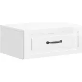 vidaXL Muurbevestigde Nachttafel Hoogglans Wit 49 x 34,5 x 20 cm