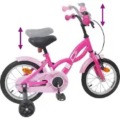 vidaXL Kinderfiets 12 Inch voor 2-4 jaar oud Donkerroze