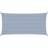 vidaXL Zonneschaduw Blauw en Wit 6 x 3 m 100% Polyester Oxford