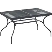 vidaXL Tuin Eettafel Set 9 st Antracietkleurig Staal