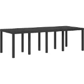vidaXL Tuin Eettafel Set 11 st Antraciet- en crèmekleurig PP