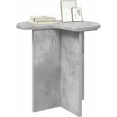 vidaXL Bijzettafel 2 st Betongrijs Ø 39 x 38 cm Bewerkt hout