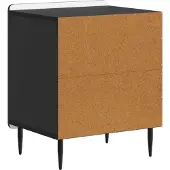 vidaXL Nachtkastje Zwart 43 x 34,5 x 52 cm Bewerkt hout