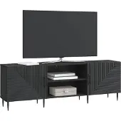 vidaXL TV Kast Zwart 150 x 31 x 50 cm Bewerkt hout