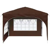 vidaXL Opklapbare partytent, 290 x 290 x 245 cm, bruin