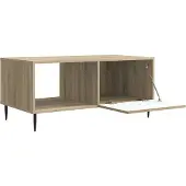 vidaXL Salontafel Sonoma Eiken 90 x 50 x 40 cm Bewerkt hout